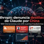 Anthropic denuncia destilación ilegal de Claude por labs chinos DeepSeek, MiniMax y Moonshot AI con 24k cuentas falsas. (98 c