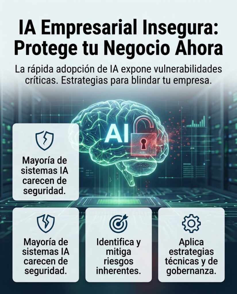 Ciberseguridad IA empresarial: Protege tu negocio de amenazas de IA. Gestión de riesgos y soluciones avanzadas para empresas.